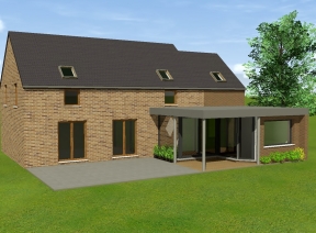 Vue 3d du projet en cours de réalisation.